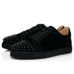 Christian Louboutin Spike Detail Sneakers for Men – Grey & Black